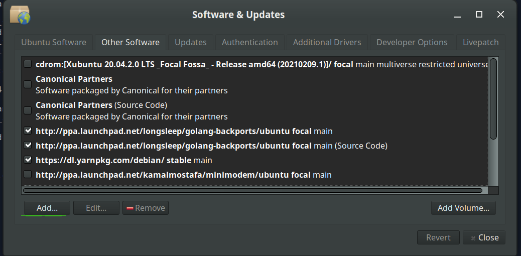 تبويب البرامج الأخرى