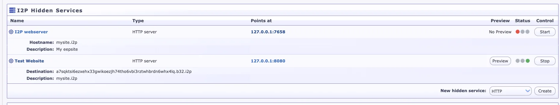 Tunnel running status