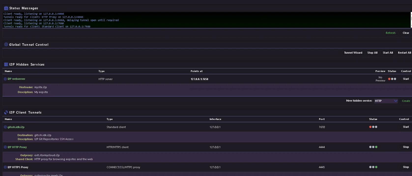 Danh sách I2PTunnel