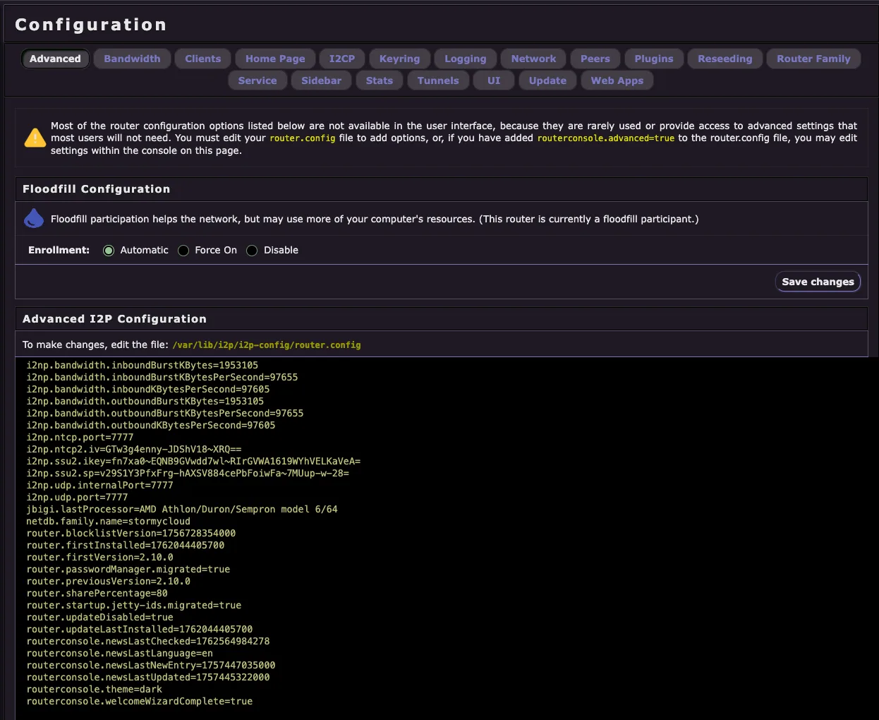 Router Console Advanced Configuration