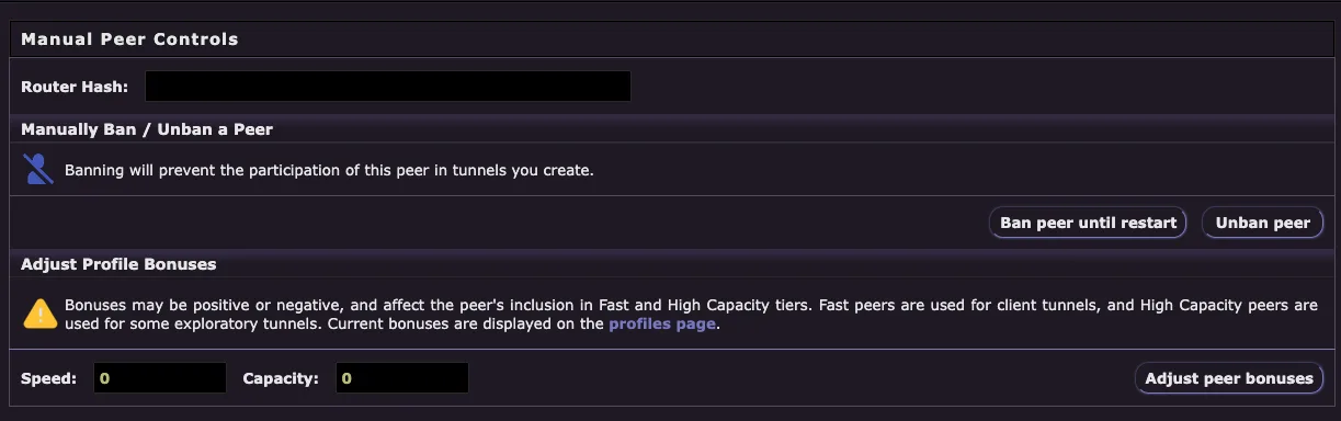Router Console Peer Configuration