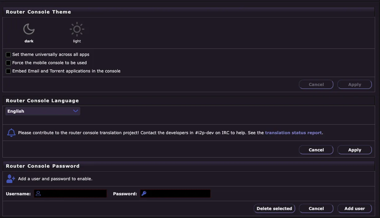 Interface de Configuração do Console do Router
